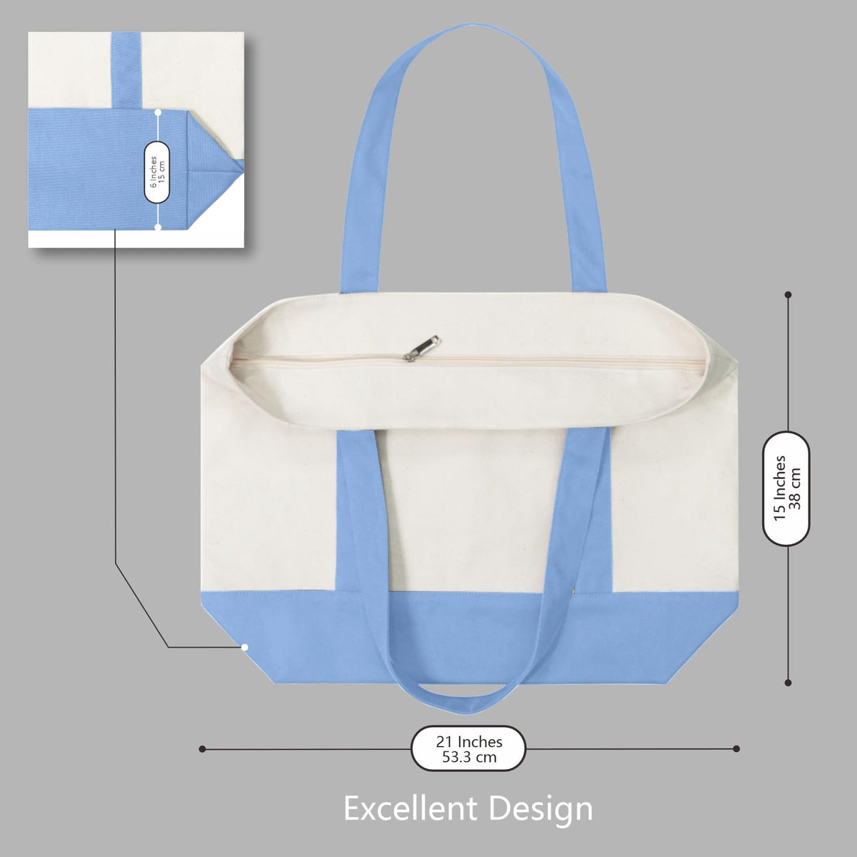 TOPDesign reusable bag helps reduce disposable waste during shopping.