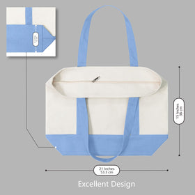 Long shoulder straps enable comfortable over-the-shoulder carry on TOPDesign tote.