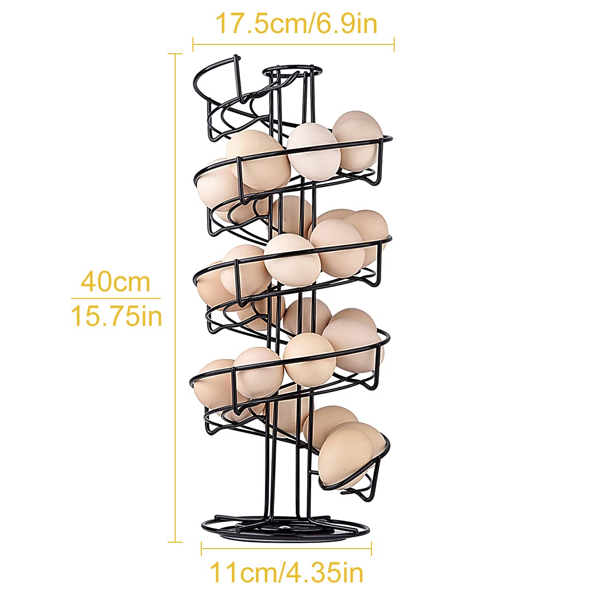 Toplife spiral egg skelter rotates 360 degrees for easy egg access.