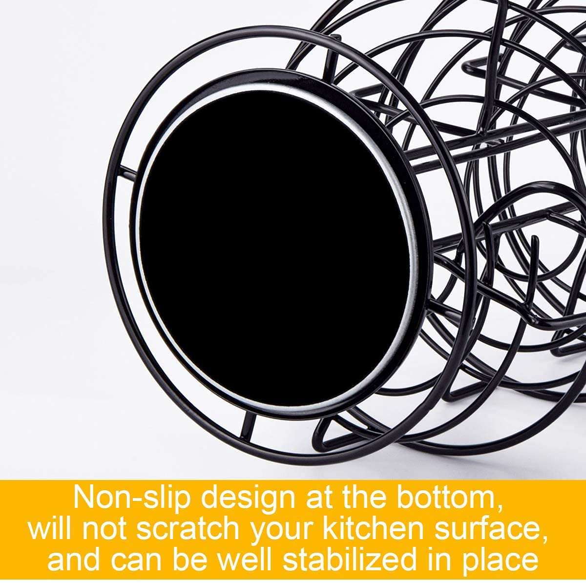 Toplife rotating rack keeps eggs visible for quick meal prep.