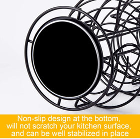 Toplife rotating rack keeps eggs visible for quick meal prep.