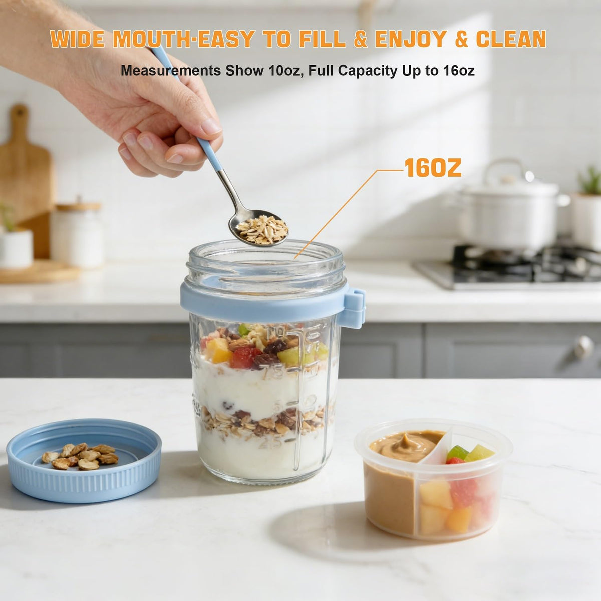 Torchero leak-proof silicone seal preserves freshness and prevents leaks.