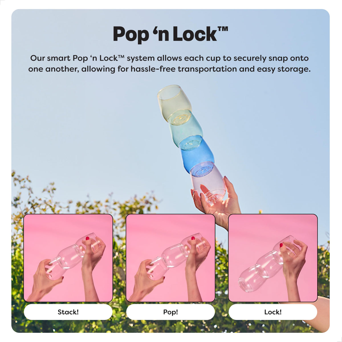 TOSSWARE POP 9oz flute made from recycled PET for sustainable celebrations.
