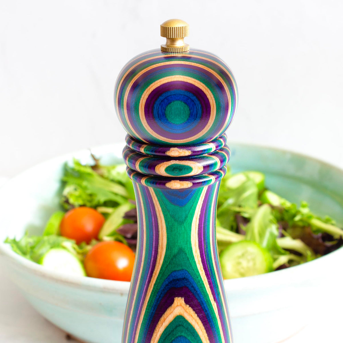 Totally Bamboo Baltique Mumbai Pepper Grinder refill-friendly opening enables quick refills.