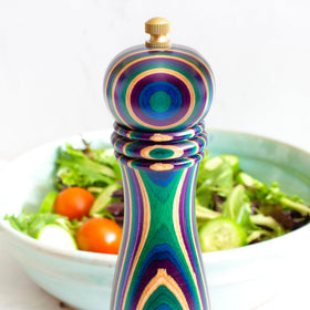 Totally Bamboo Baltique Mumbai Pepper Grinder refill-friendly opening enables quick refills.