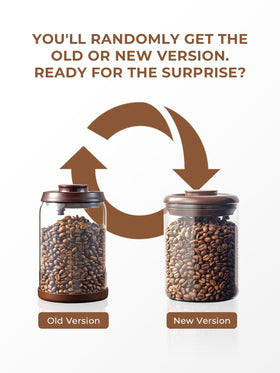 Two-pack Tourdeus airtight canisters for coffee and spices on countertop