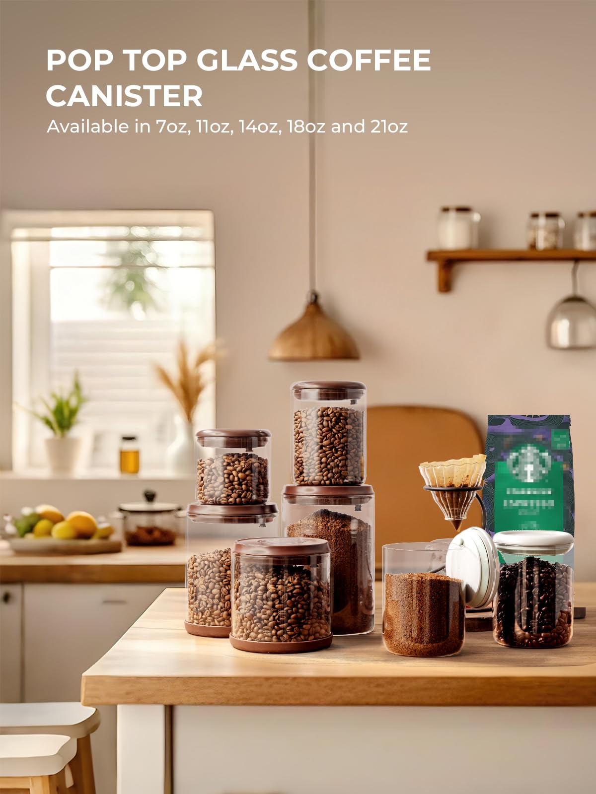 Versatile Tourdeus canisters store tea, sugar, nuts and spices