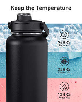 TOURIT 32oz insulated bottle leakproof seal ensures spill-free performance during active days.