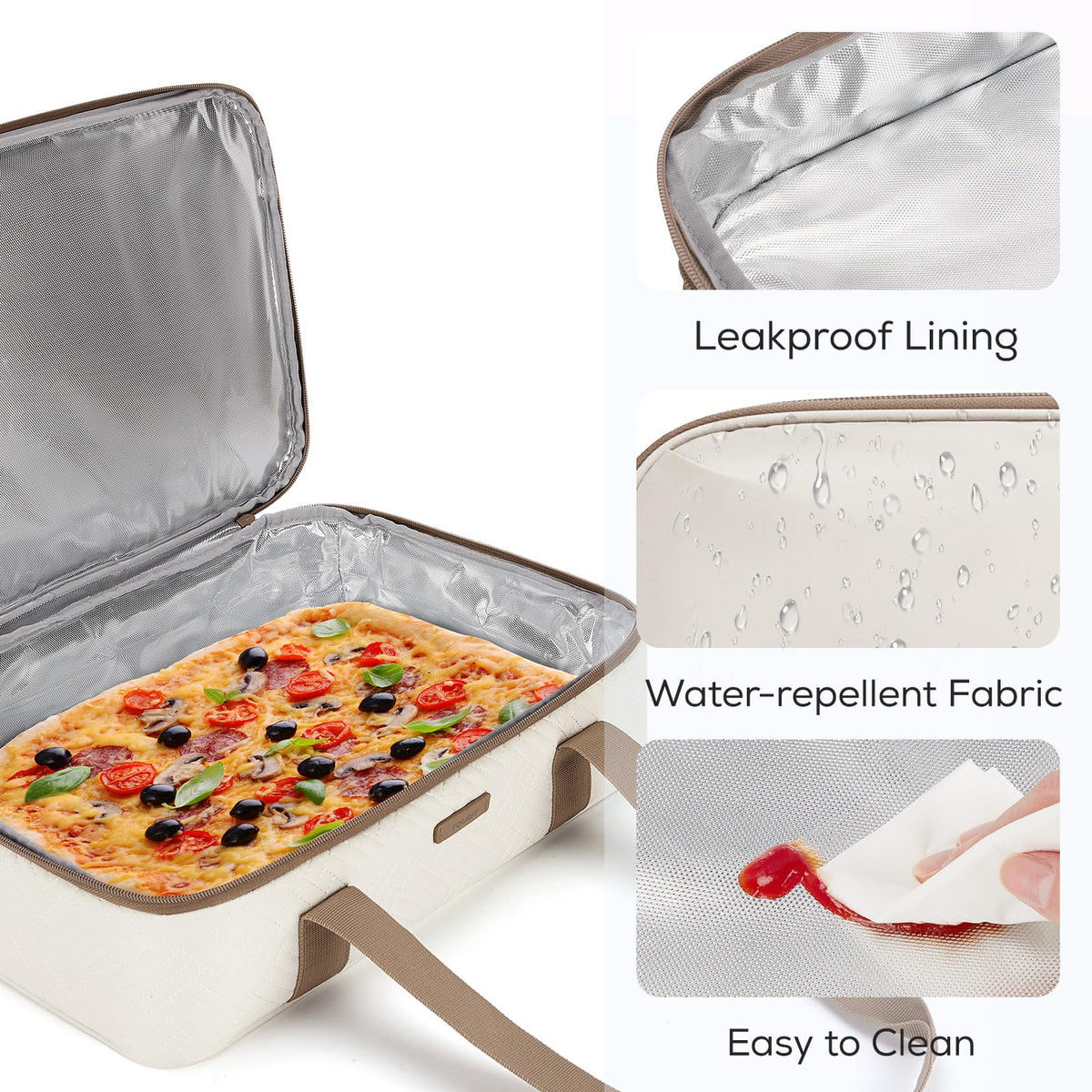 Tourit two-handles padded design eases lifting and carrying.