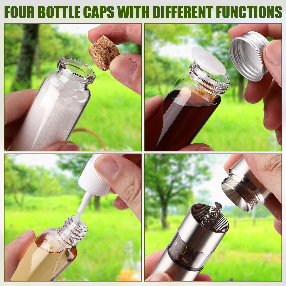 TOBWOLF foldable travel spice kit ready for camping adventures.