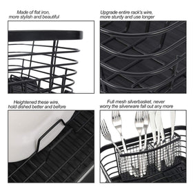 TQVAI kitchen sink organizer drying set keeps countertops tidy.