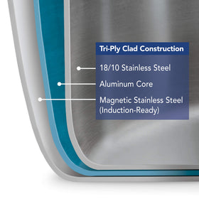 Tramontina made-in-Brazil stainless steel grill pan with durable handle