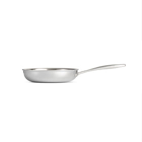 Tramontina pan handle close-up – riveted stainless steel for a secure grip.