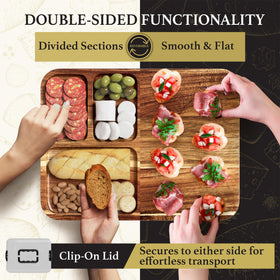 Trayful outdoor-serving board perfect for alfresco meals and barbecues