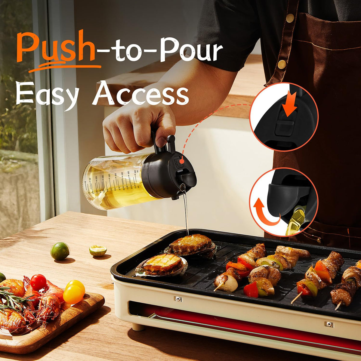 TrendPlain glass oil bottle clear view supports precise oil tracking.