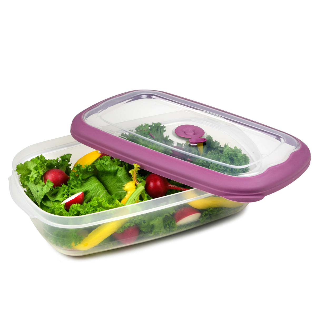 Tribello containers with carrying handles for easy on-the-go meals.