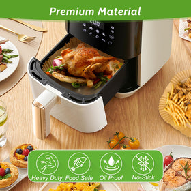 Tripho non-stick coated liners reduce sticking and cleanup.