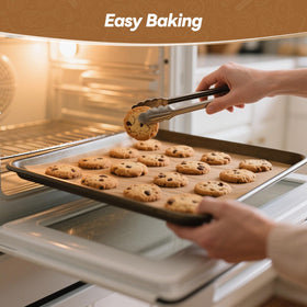 Tripho silicone-coated baking liner simplifies cleanup and oil control.