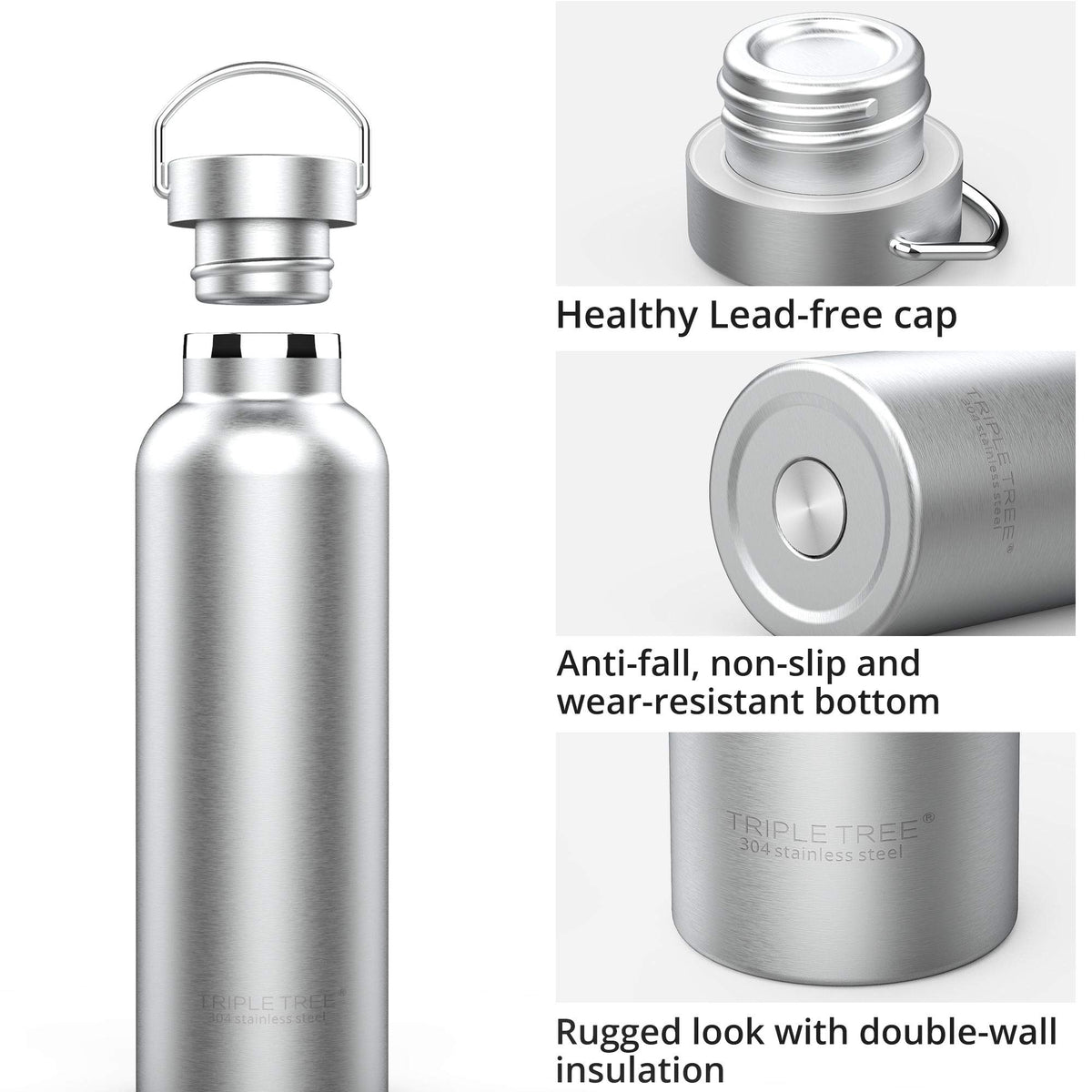 TRIPLE TREE wide-mouth opening for ice filling and cleaning