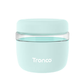 Tronco 24oz glass storage container with lid on demonstrates airtight freshness for meals.