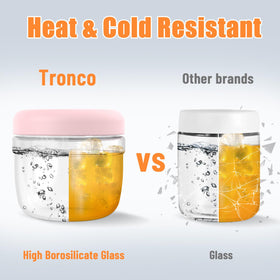 Tronco portable glass lunch bowl supports on-the-go meals with secure transport.