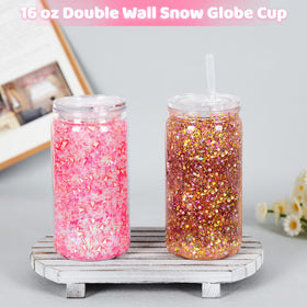 Tswofia DIY glitter interlayer hole enables easy glitter pouring and customization.