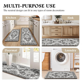 tubeamin easy-clean kitchen mat keeps colors vibrant with quick wipe-down
