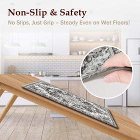 tubeamin non-slip back kitchen rug helps prevent slips on dry floors