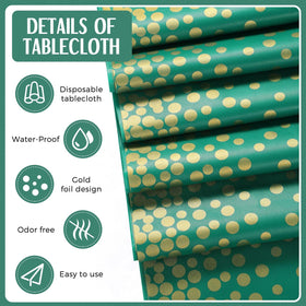 Tudomro wedding table decor in green and gold without seams