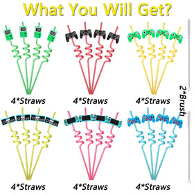 TUKOH TAKA game controller straw set ideal for birthday party treats