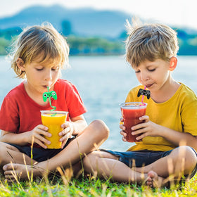 TUKOH TAKA multi-colored game controller straws fit cold and hot drinks