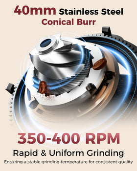 Tuni G2 includes a portafilter holder for direct grinding into a compatible portafilter.