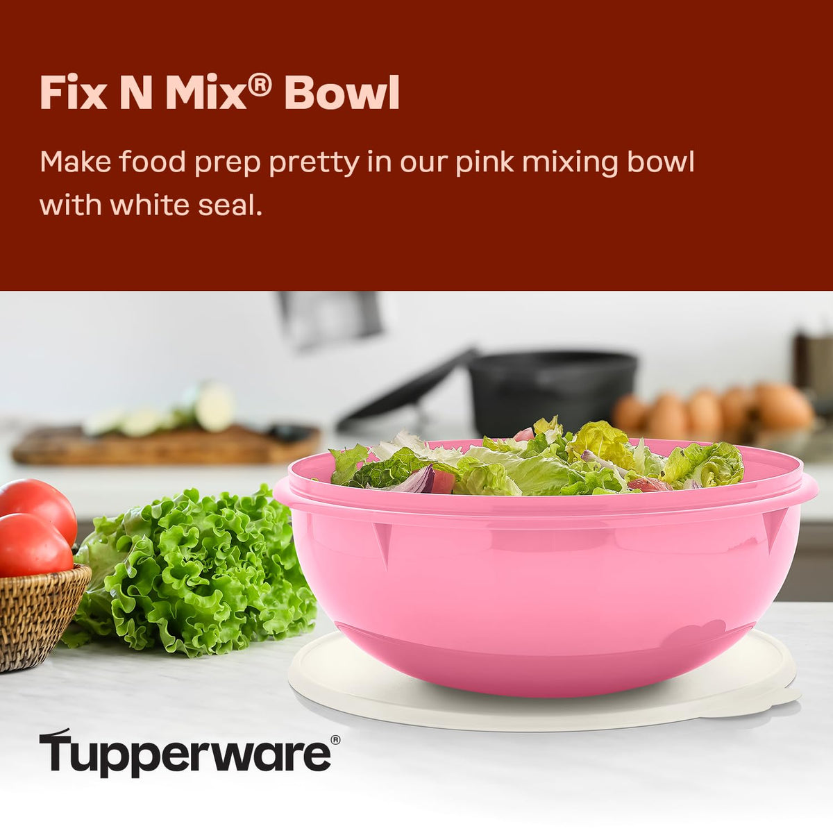 Tupperware Fix-N-Mix pink vintage color adds style to your kitchen.