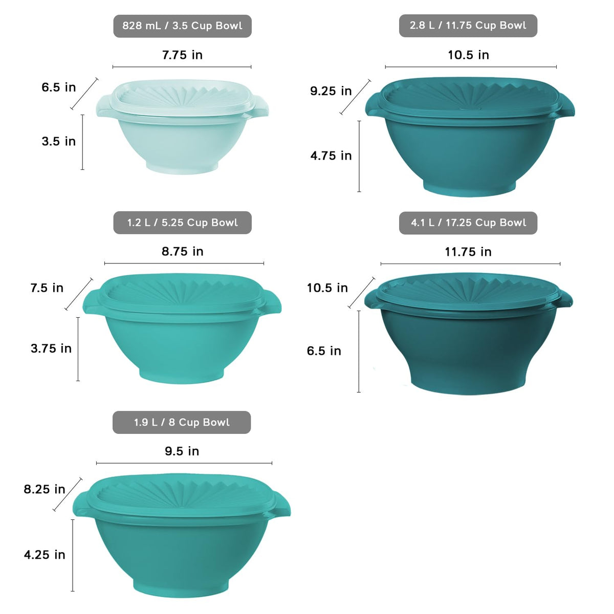 Tupperware Heritage Collection dishwasher safe design for easy cleanup after meals.