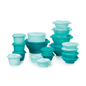 Tupperware Heritage Collection sunburst lid design for lasting freshness.