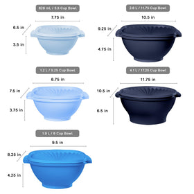 Tupperware Heritage vintage blue tone displayed for classic kitchen style