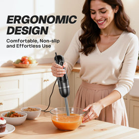 Ergonomic handle design by Turelar for comfortable, steady blending