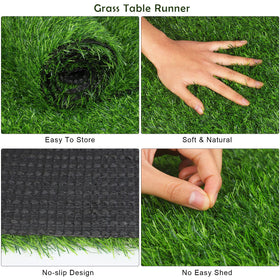 TURSTIN soft, realistic grass close-up highlights durable, reusable event decor