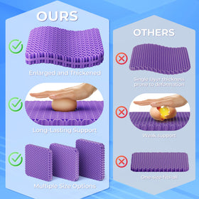 TushGuard gel seat cushion non-slip bottom holds in place