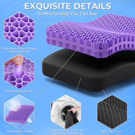 TushGuard gel seat cushion removable cover for easy washing