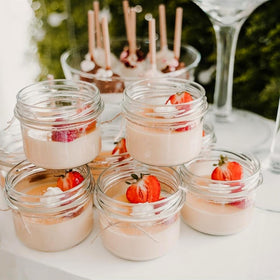 TUZAZO jars with oats, jelly, and honey in a pantry scene