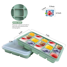 Tvmania Bamboo Green lids close-up showing a secure seal for freshness.