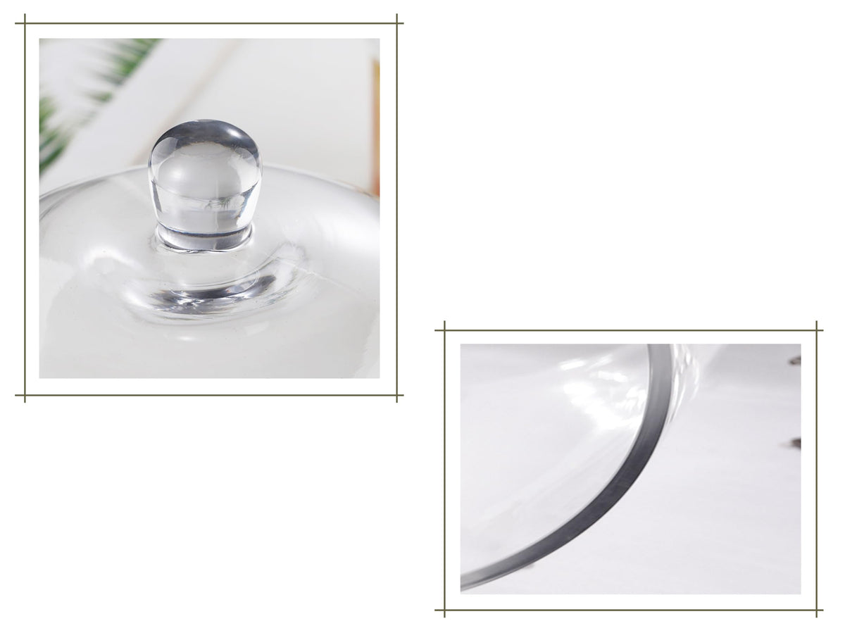 twakutwaku glass dome lid fits cake plate for secure serving and stylish presentation.