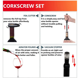 Tyzine simple cork remover provides quick cork extraction with minimal effort.