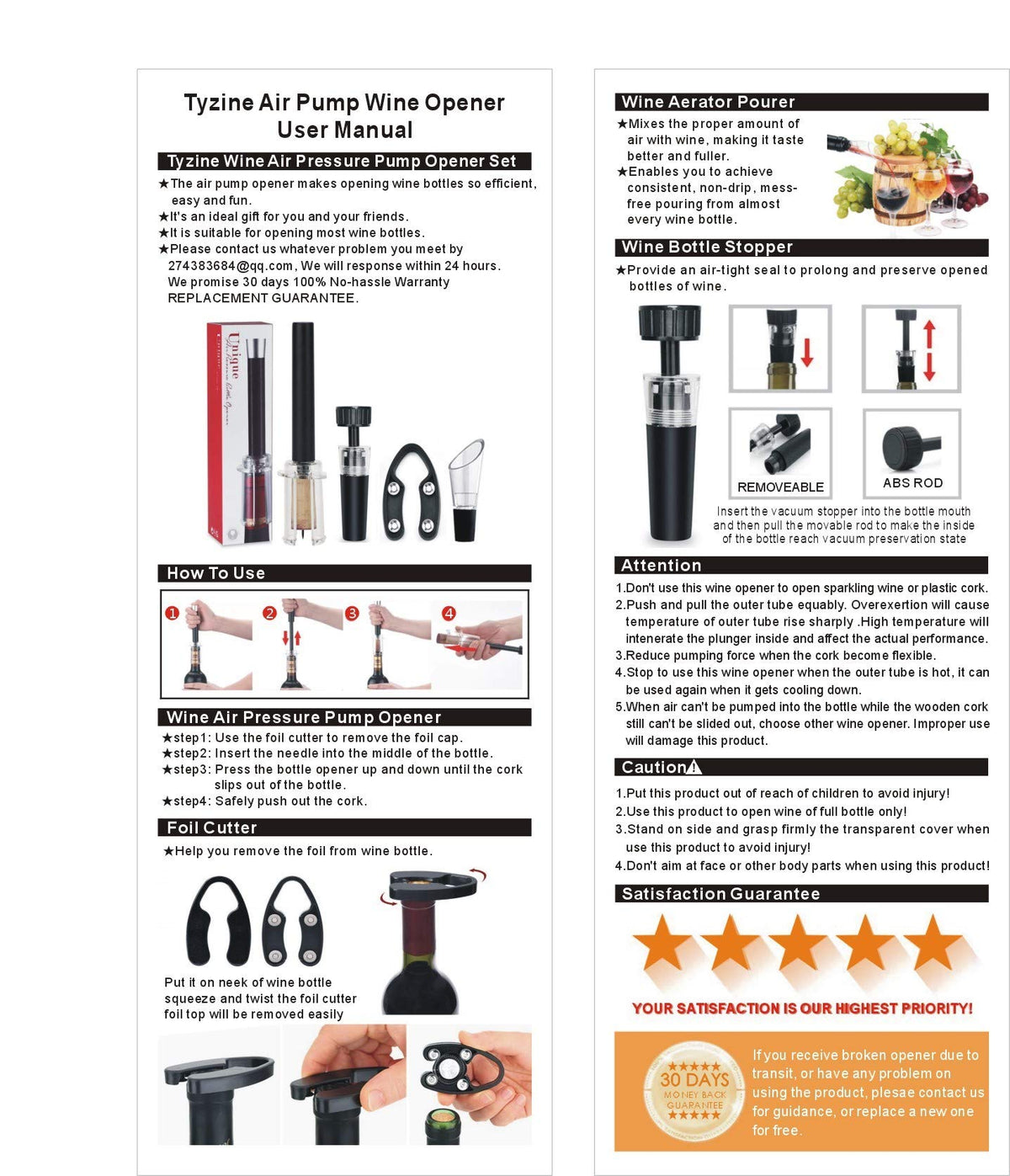 Tyzine travel-friendly kit fits in a bag for on-the-go openings.