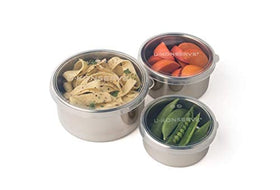 U Konserve 9oz container stacked with lid ready for takeout use.