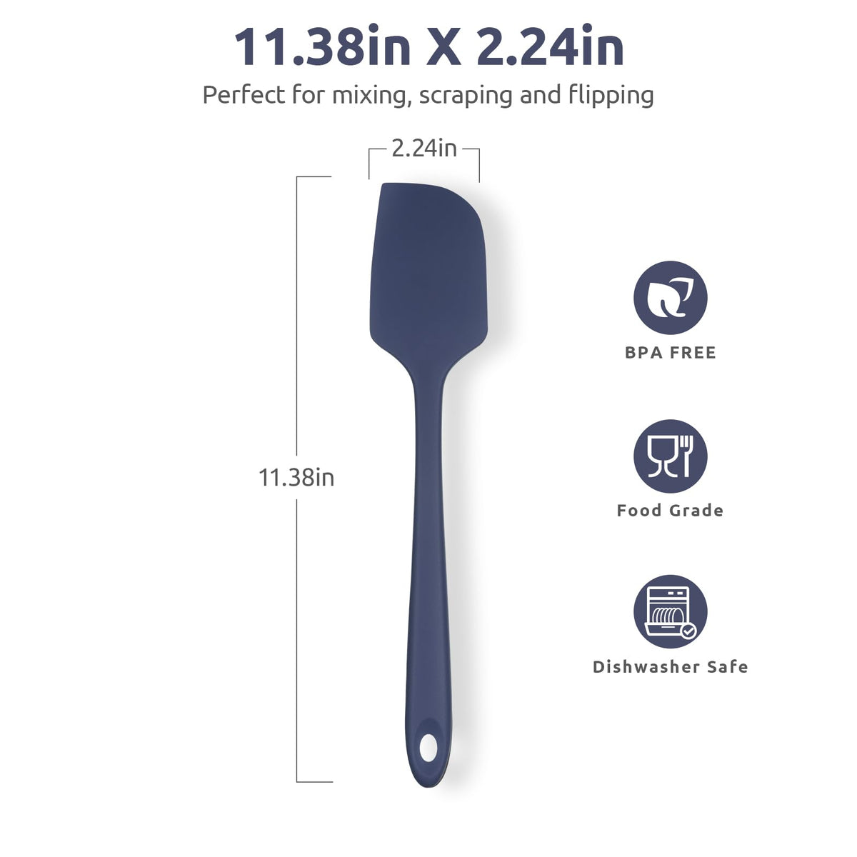 U-Taste large spatula with flexible edge for thorough bowl scraping