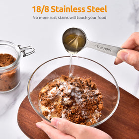U-Taste 1/2 tsp spoon highlighting deep bowl for dry ingredients