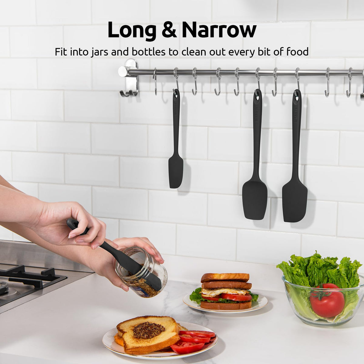 U-Taste silicone spatula set kitchen essential for versatile tasks