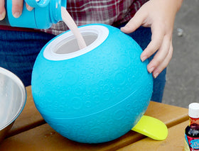 Dishwasher-safe, BPA-free materials shown in the UCO Softshell Ice Cream Ball